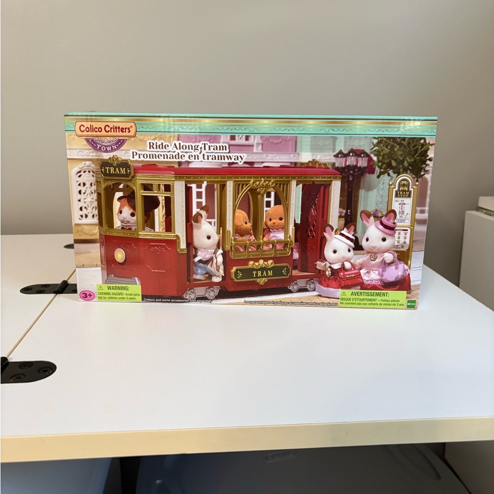 Calico Critters Ride Along Tram - Red Kids Toy